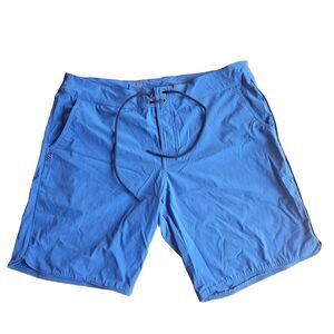 RHONE Swim Trunks Mens 36 Blue Lightweight Stretch 9" Unlined Beach
